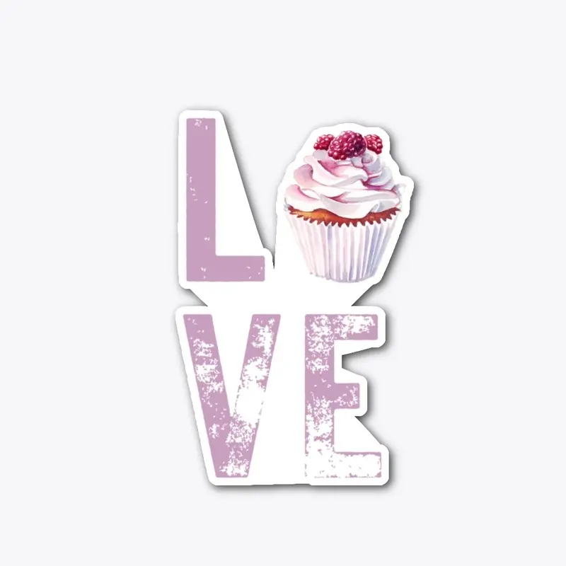 LOVE CUPCAKES ~ pink raspberry cupcake